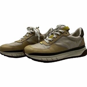 Madewell Stylish Beige and Yellow Sneakers